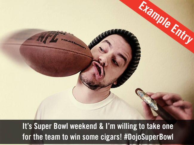 Super Bowl cigar contest entry
