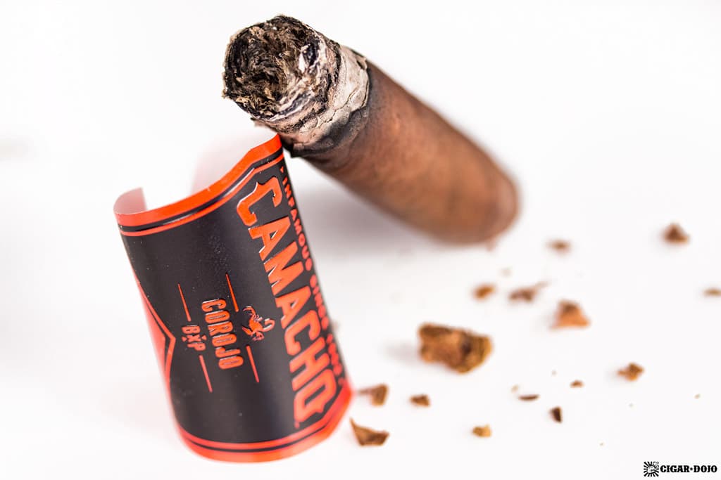 Camacho Corojo Box-Pressed BXP Toro cigar nubbed