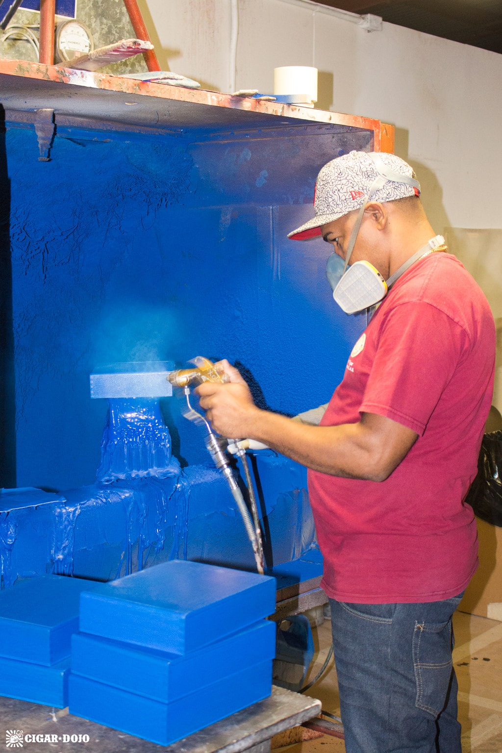 Cohiba Blue cigar box painting