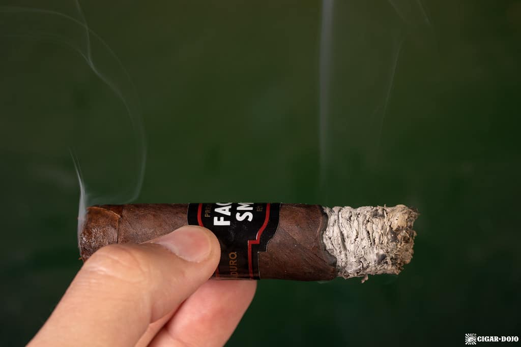 Factory Smokes Maduro by Drew Estate Toro cigar smoking