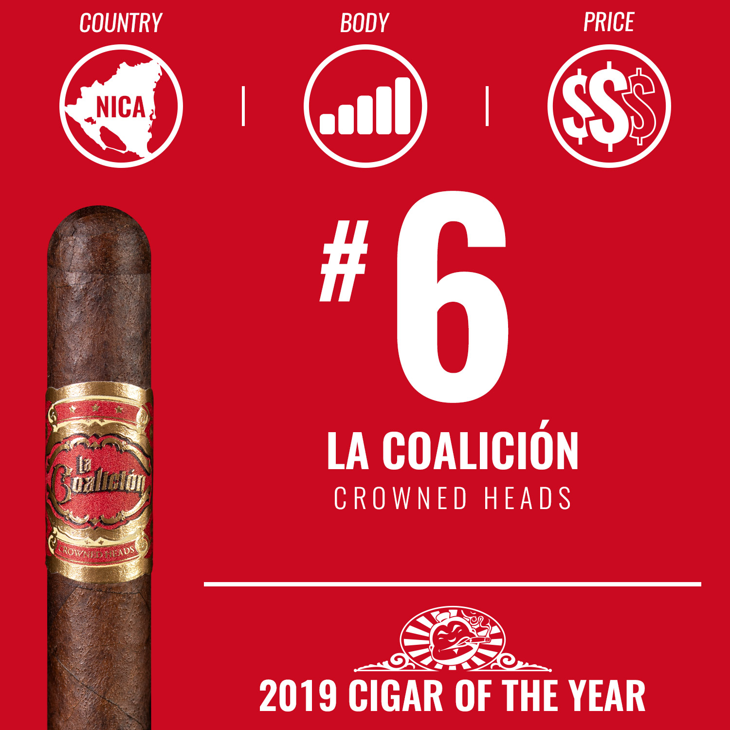 Crowned Heads La Coalición No. 6 Cigar of the Year 2019