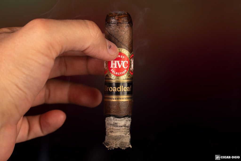 HVC First Selection Broadleaf Toro cigar ash