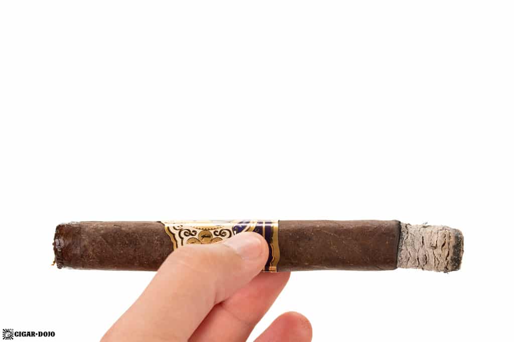 Protocol Eliot Ness Maduro Toro cigar ash
