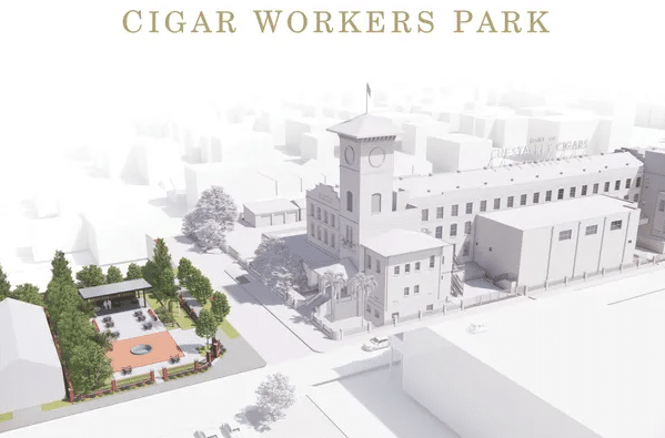 J.C. Newman Cigar Workers Park artist rendition